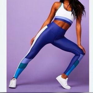 BEACH RIOT | Bailey High Rise Blue Colorblock Leggings